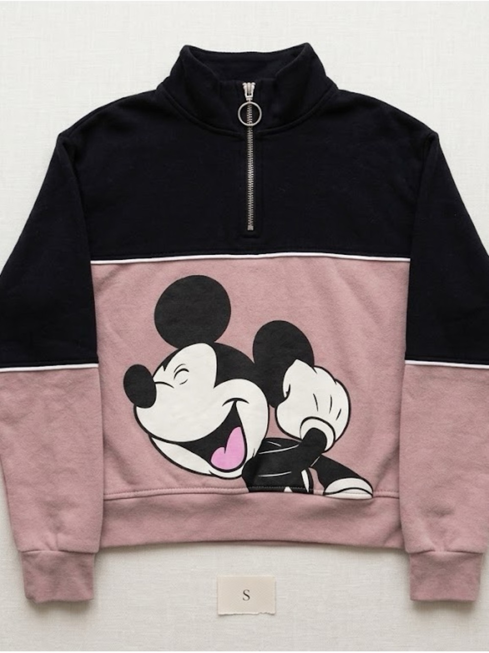 Mickey Mouse Half-Zip Sweatshirt Size 9-10